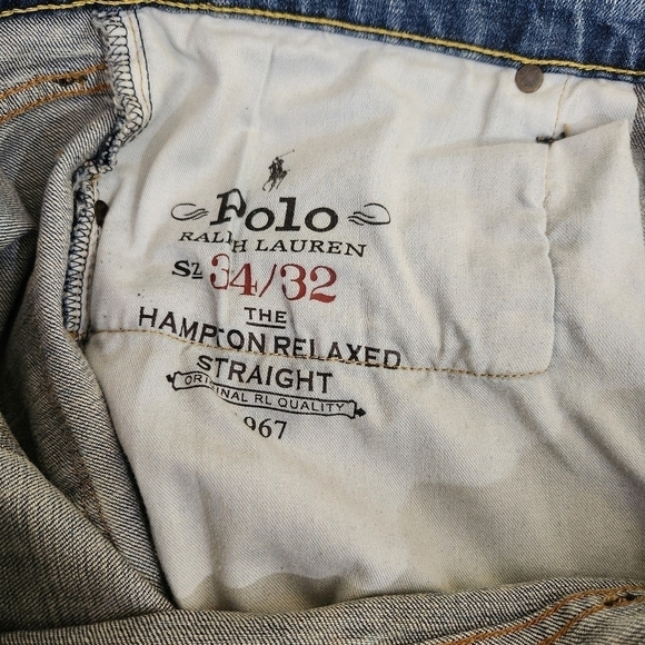 Polo Ralph Lauren  Hampton Relaxed Straight Mens Jeans, sz 34 - Picture 10 of 11